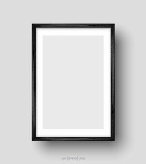 Wall Mural - Wall picture black frame. Vector illustration