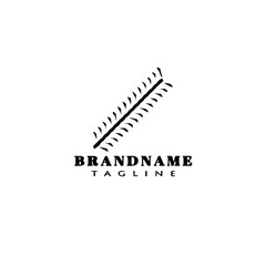 baseball laces logo cartoon icon design template isolated black vector illustration