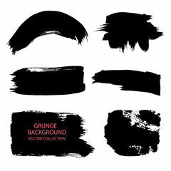 Aufkleber - A large set of grunge elements.Brush strokes,banners, borders, frame or background for text