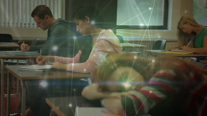 Poster - Animation of network of connections over students learning
