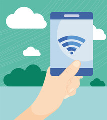 Fototapete - NFC illustration design