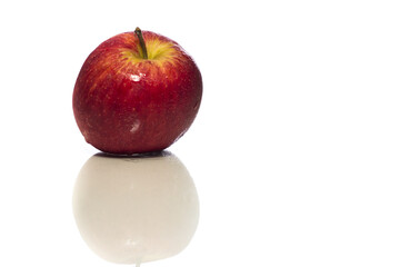 Canvas Print - Closeup view of a delicious fresh ripe green apple isolated on a white background