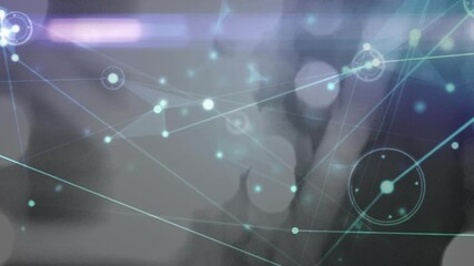 Poster - Animation of networks of connections over industrial interiors