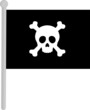 Vector illustration of pirate flag with a skull and crossbones