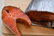 Wild Pacific Chinook salmon (Latin. Oncorhynchus tshawytscha) is weak salting. Chinook salmon is the largest of the Pacific salmon. 