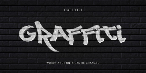 Wall Mural - graffiti text effect 100% editable vector image