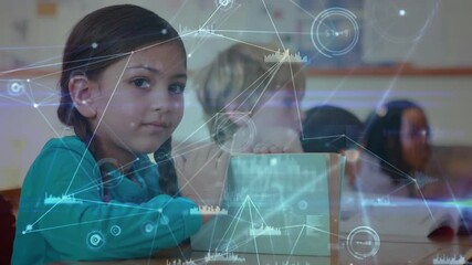 Poster - Animation of networks of connections over schoolchildren in classroom