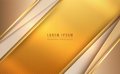 Wall Mural - abstract decor elements and lines stripe on shiny gold background. vector illustration