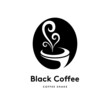 black coffee logo desingn