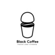 black coffee cup logo design