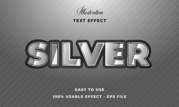 silver text effect