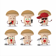 Poster - A Cute Cartoon design concept of honey fungus singing a famous song