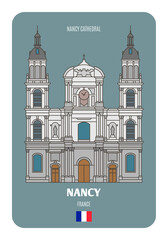 Canvas Print - Nancy Cathedral in Nancy, France