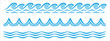 Sea wave seamless pattern vector set. Wave horizontal seamless pattern vector illustration.