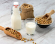 © Ika Rahma - Soy Milk is a Beverage Made From Soy Bean, Called Milk Because it is Yellowish White Similar to Milk. Healthy Alternative for Non-Dairy Milk. In Indonesia also Called Sari Dele/Susu Dele/Susu Kedelai