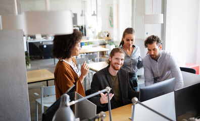 technology software business office programming people concept