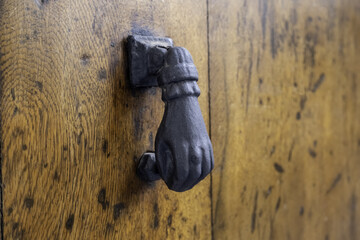 Canvas Print - Antique bronze door knocker