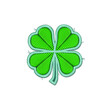 Clover Leaf. Decorative embroidered patches  with floral elements. Embroidered patch, patch tattoo