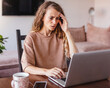 © Tatyana Gladskih - Frustrated upset woman freelancer has just got unpleasant bad news