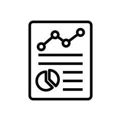 Sticker - Analytics icon vector graphic