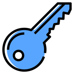 Wall Mural - key line icon