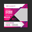 © Graphic Stock - Fitness and gym Instagram post and square web banner design