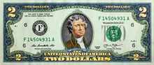 Obverse Of 2 US Dollar Banknote