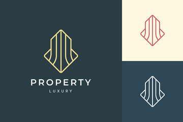 Wall Mural - Real estate or apartment logo in luxury and futuristic shape
