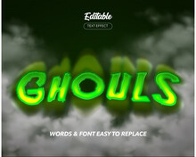 Ghouls Theme Style Vector Text Effect