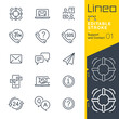 Lineo Editable Stroke - Contact and Support line icons