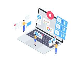Wall Mural - order notification isometric illustration. suitable for mobile app, website, banner, diagrams, infog