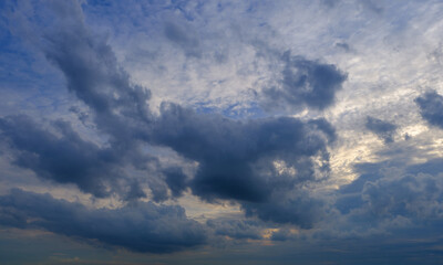 Wall Mural - clouds white soft in the vast blue sky