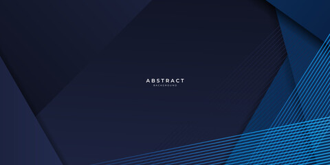 Wall Mural - abstract blue background geometric dark blue background texture with overlap layers. abstract polygo