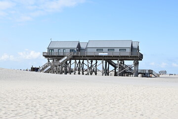 St. Peter-Ording - Küste, Wattenmeer Strand und Pfahlbauten