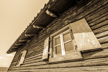 Poster - old wooden boathouse