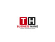 TH T&H Letter Type Logo Image, th Logo Letter Vector Stock