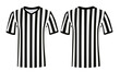 Striped referee jersey. vector illustration