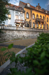 Wall Mural - Nice old houses at Corvin Tér (Corvin Square), Budapest