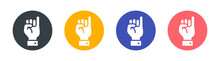 Little Finger, Pinkie Finger Icon. Hand Gesture Symbol Vector Illustration
