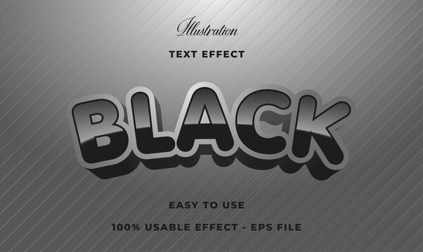 black text effect