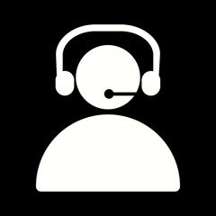 Poster - Unique Call Center Vector Glyph Icon