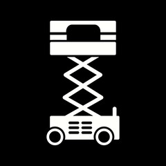 Poster - Unique Lifter Crane Vector Glyph Icon