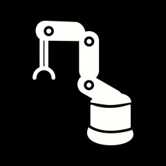 Poster - Unique Industrial Robot Vector Glyph Icon