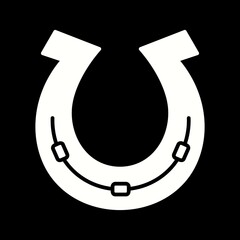 Sticker - Unique Horse Shoe Vector Glyph Icon