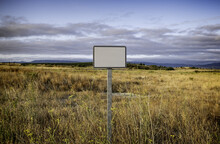 Blank Sign In The Field