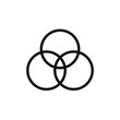 vector of three interlocking circles