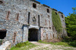 The main entrance of Fort Ratti or Monteratti in Genoa, Italy.