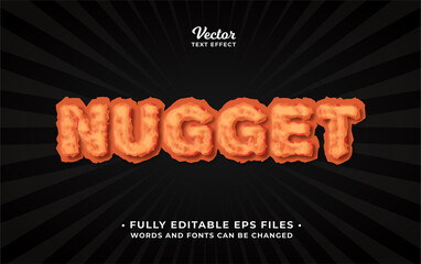 Wall Mural - fried chicken text effect editable eps cc