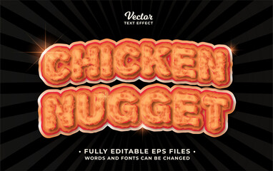 Wall Mural - fried chicken text effect editable eps cc