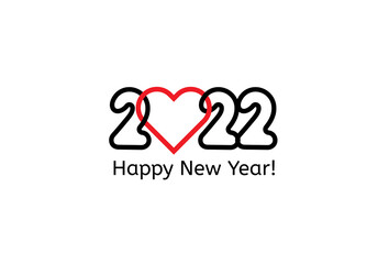 Poster - Happy New Year 2022 numbers design. 20 22 tpography design for celebration and season decoration for xmas holidays branding, new year banner, 2022 calendar cover, greeting card